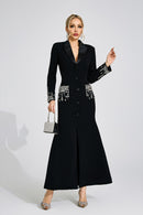 Quelvaron Black Diamond Maxi Dress
