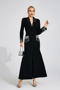 Quelvaron Black Diamond Maxi Dress
