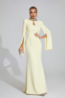 Rohesia Diamond Maxi Dress In Light Yellow
