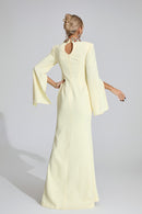 Rohesia Diamond Maxi Dress In Light Yellow