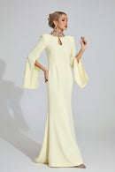 Rohesia Diamond Maxi Dress In Light Yellow