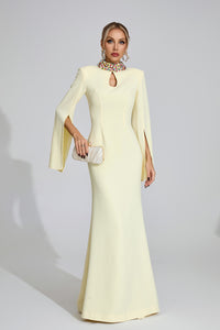 Rohesia Diamond Maxi Dress In Light Yellow