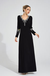 Brithoran Black Diamond Maxi Dress