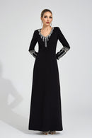 Brithoran Black Diamond Maxi Dress