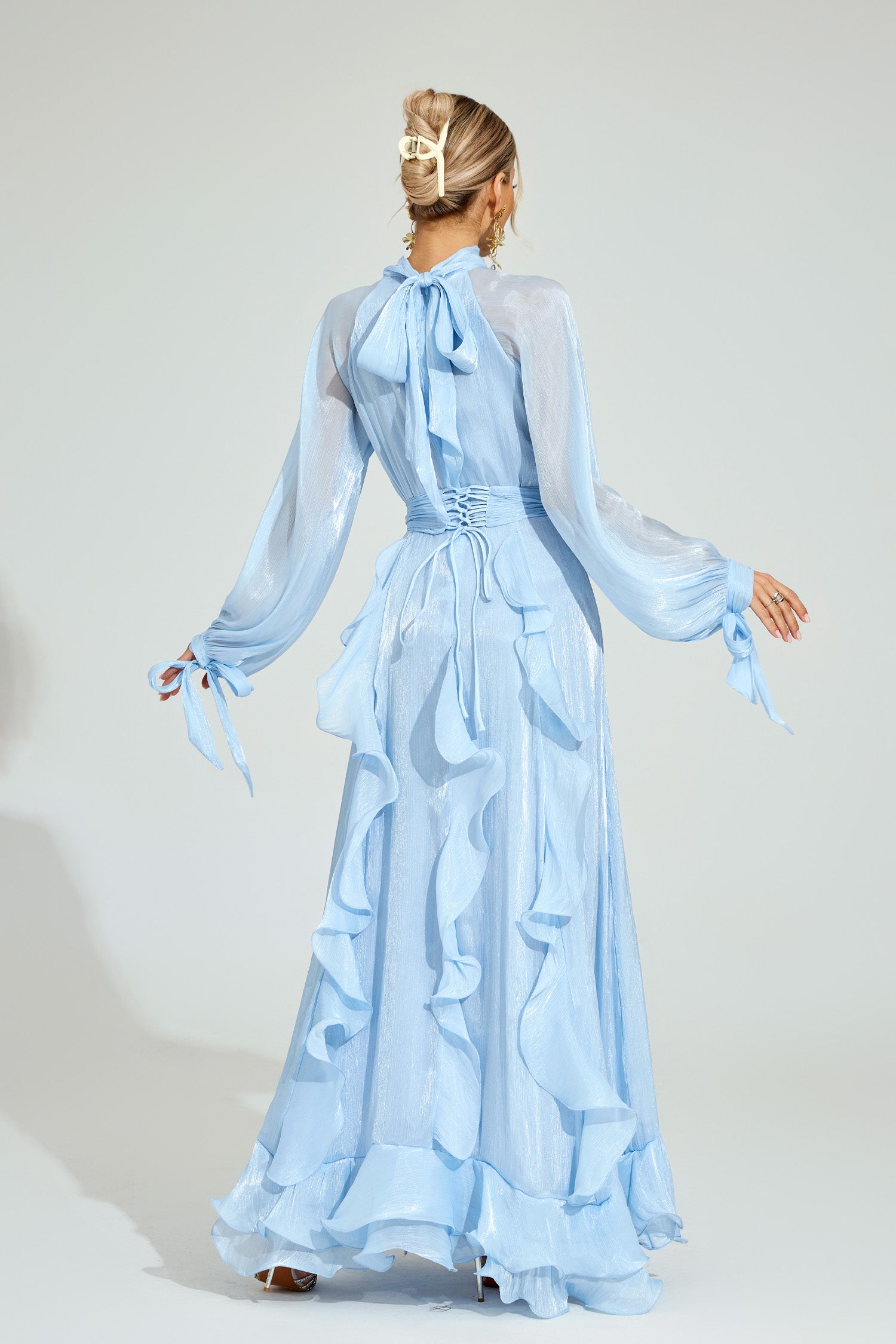 Dorviel Ruffled Maxi Dress In Blue