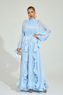 Dorviel Ruffled Maxi Dress In Blue