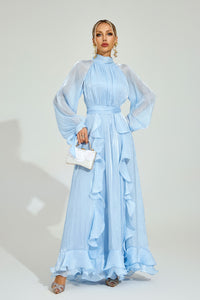 Dorviel Ruffled Maxi Dress In Blue