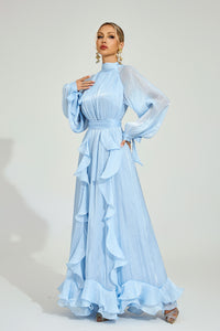 Dorviel Ruffled Maxi Dress In Blue