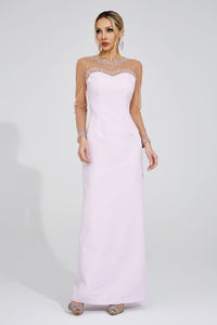 Ryvenor Pink Sheer Maxi Dress