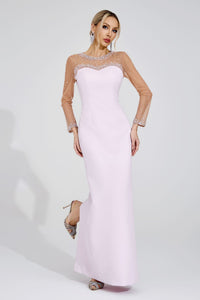 Ryvenor Pink Sheer Maxi Dress