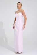 Ryvenor Pink Sheer Maxi Dress