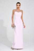 Ryvenor Pink Sheer Maxi Dress