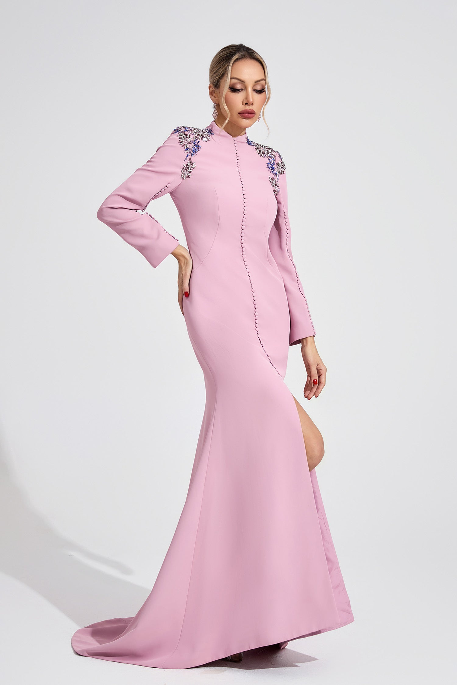 Amser Pink Diamond Maxi Dress
