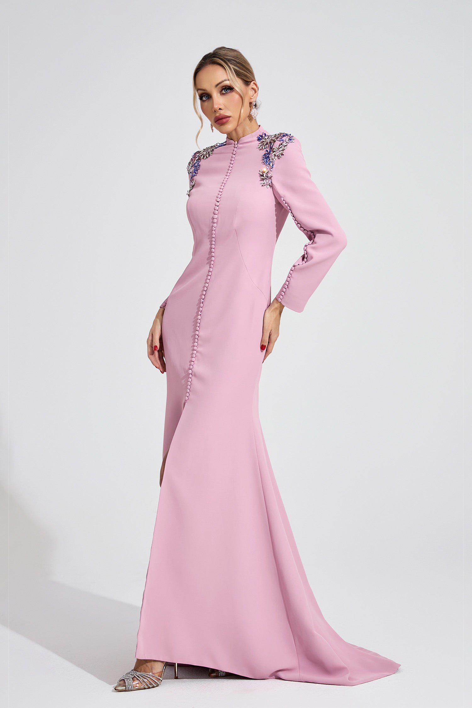 Amser Pink Diamond Maxi Dress