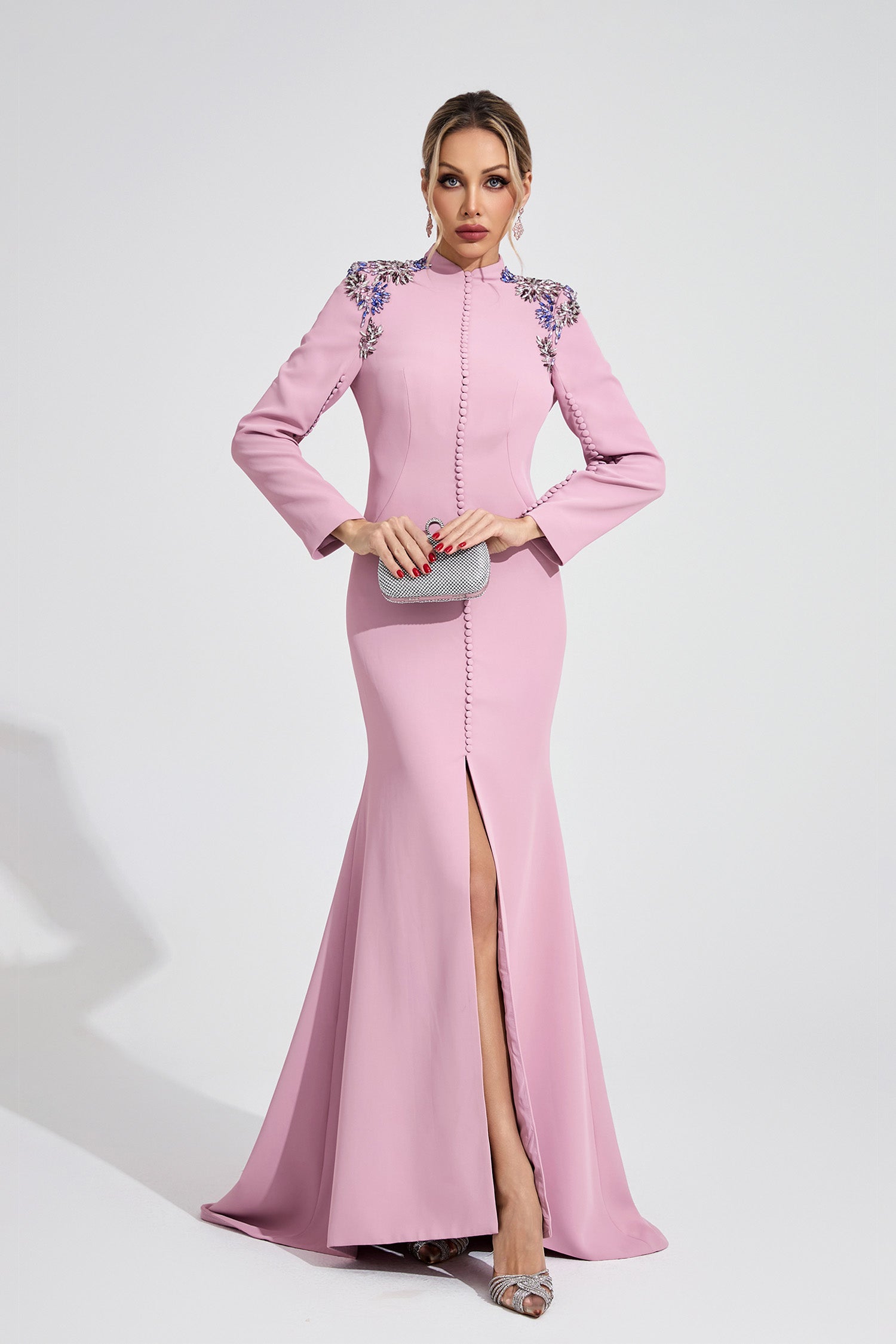 Amser Pink Diamond Maxi Dress