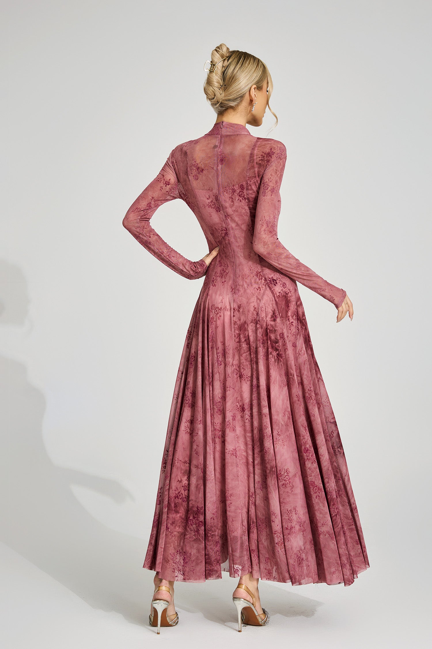 Firouz Pink Floral Maxi Dress