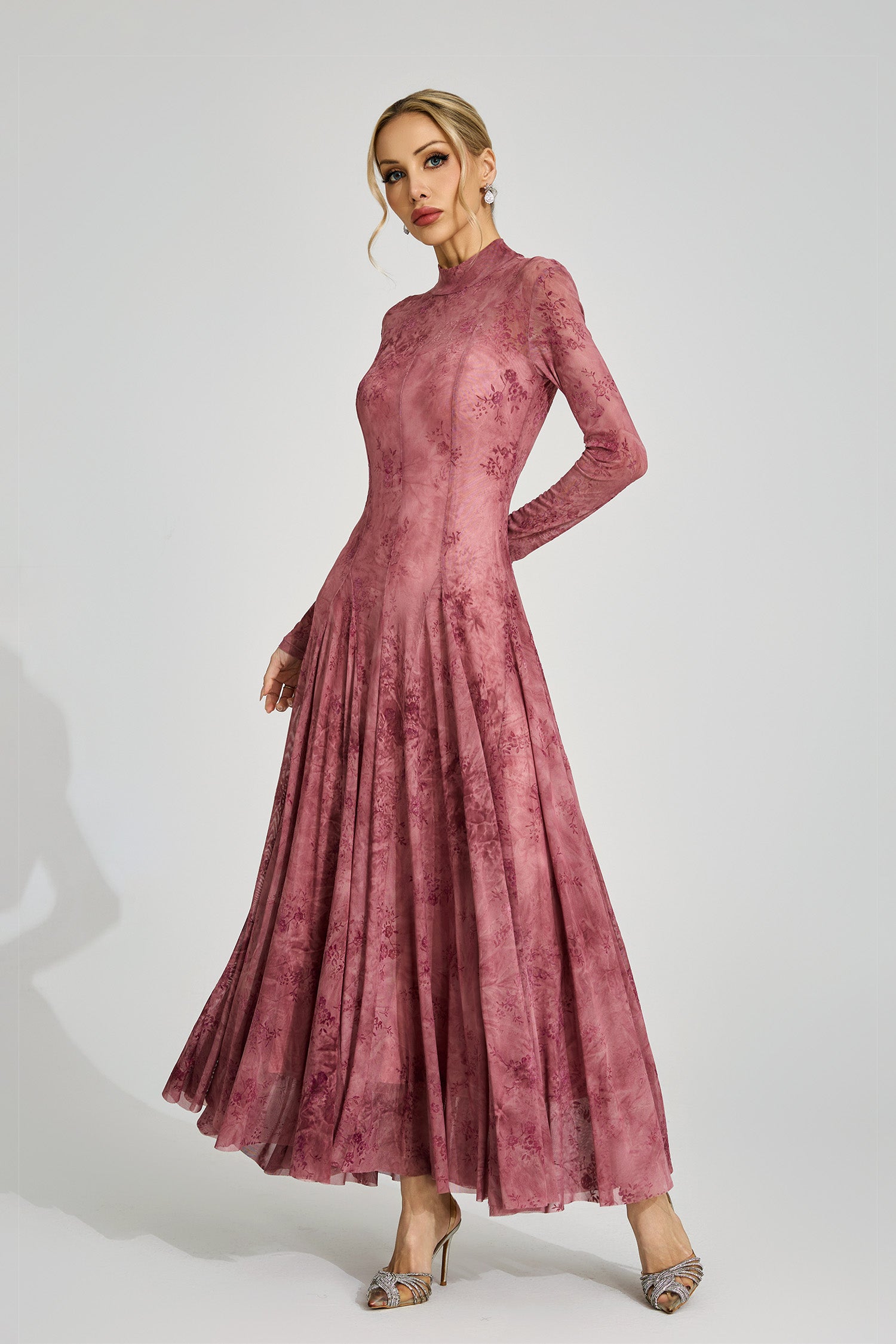 Firouz Pink Floral Maxi Dress