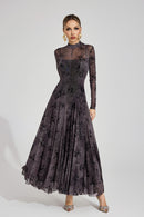 Firouz Black Floral Maxi Dress