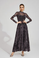 Firouz Black Floral Maxi Dress