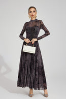 Firouz Black Floral Maxi Dress