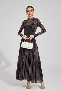 Firouz Black Floral Maxi Dress