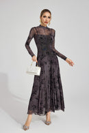 Firouz Black Floral Maxi Dress