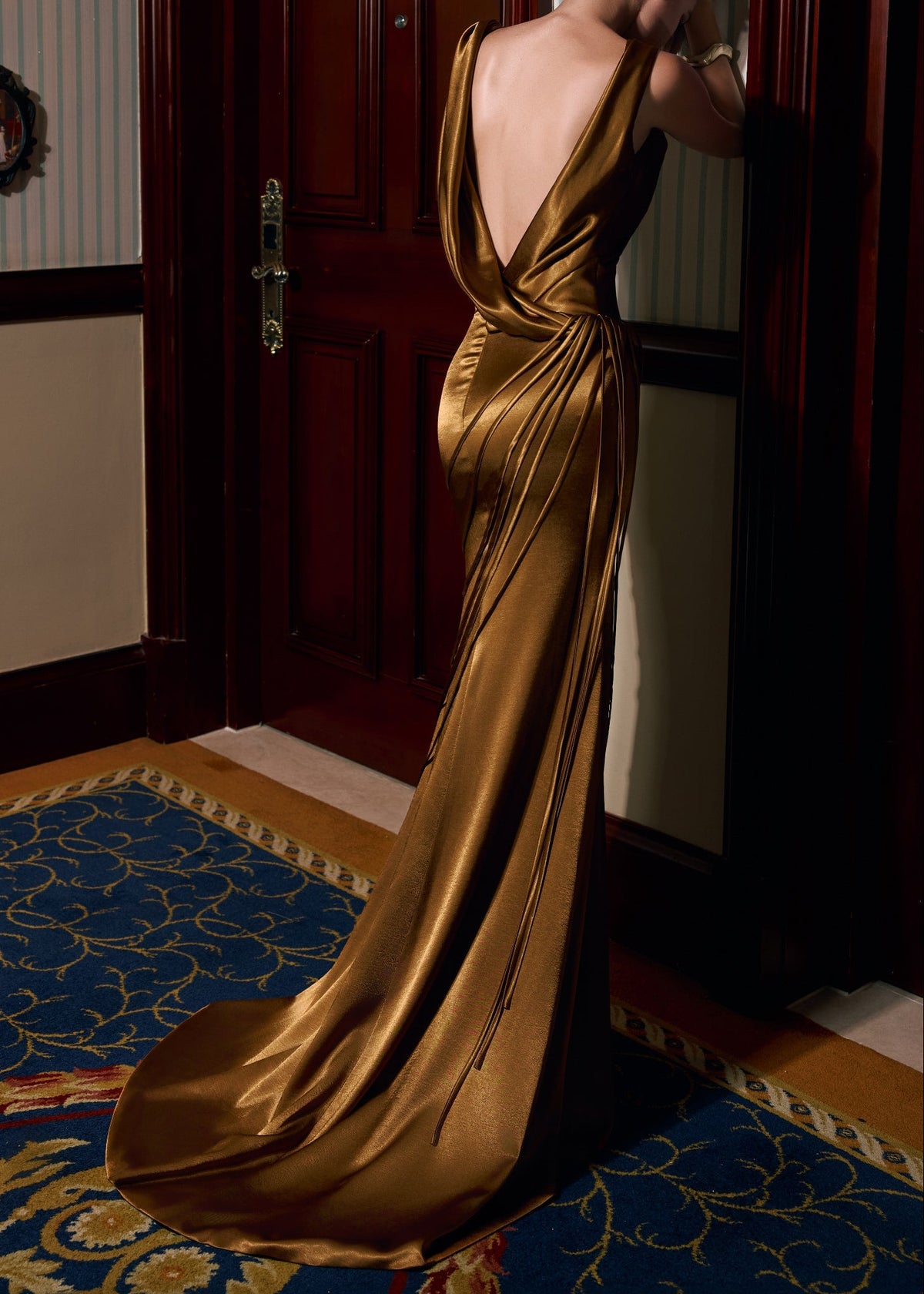 Neskava Draped Maxi Dress