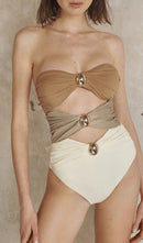 Keaton Color Block Cutout One Piece Swimsuit