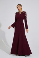 Einya Pearl Maxi Dress In Burgundy