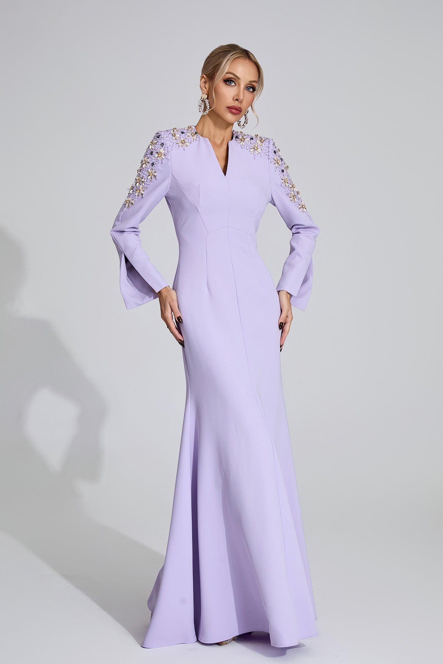 Einya Pearl Maxi Dress In Purple