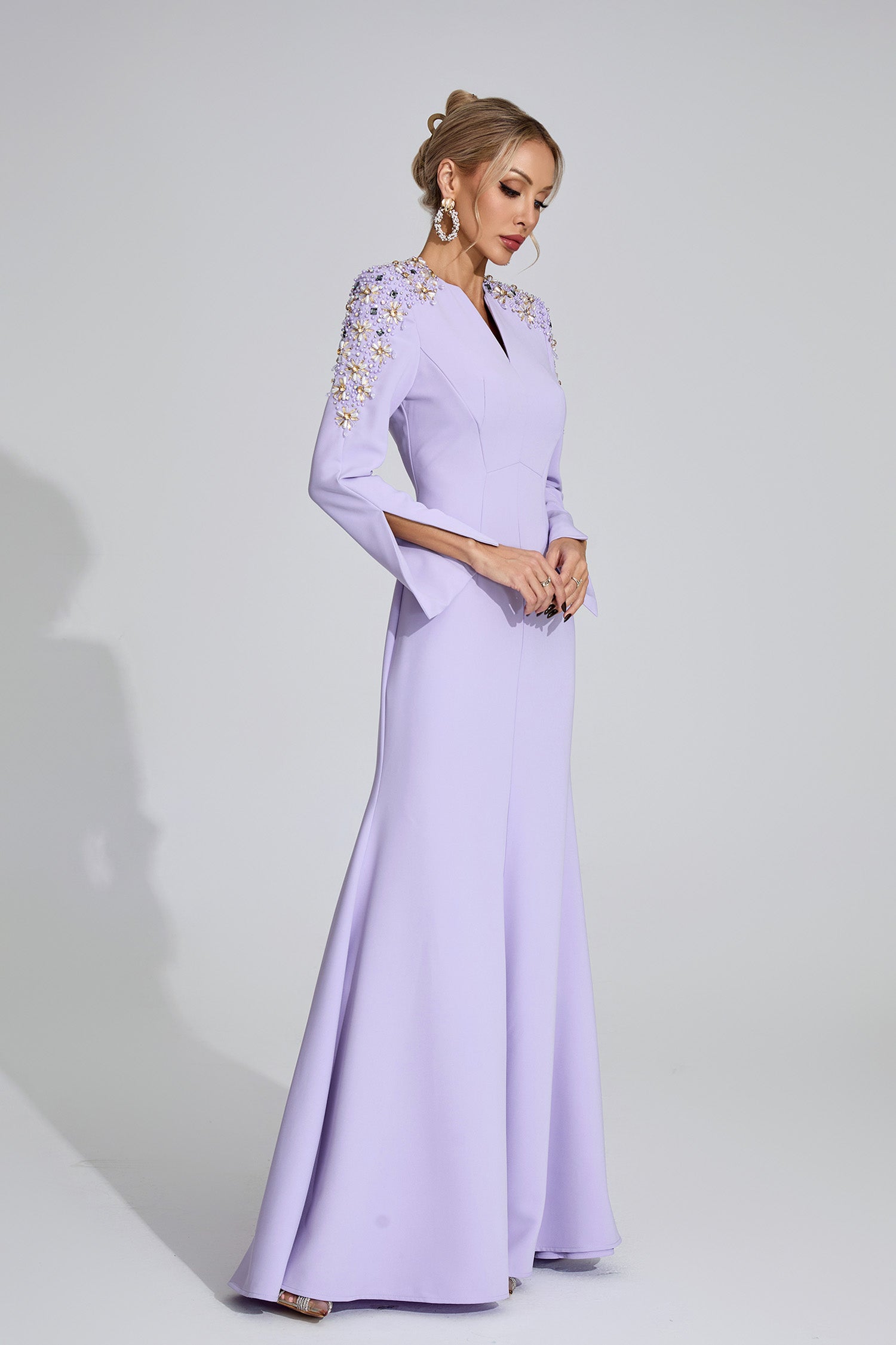 Einya Pearl Maxi Dress In Purple