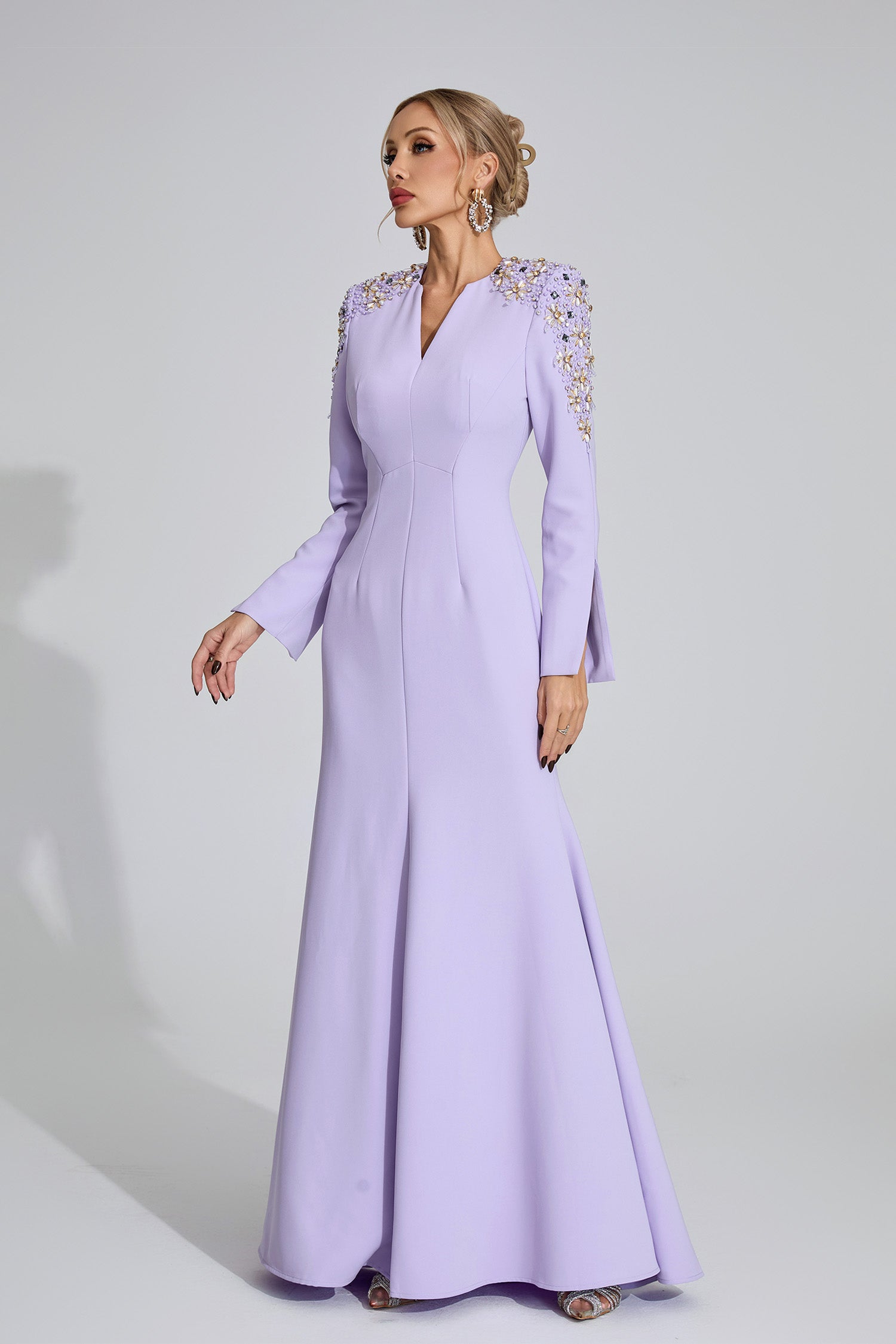 Einya Pearl Maxi Dress In Purple