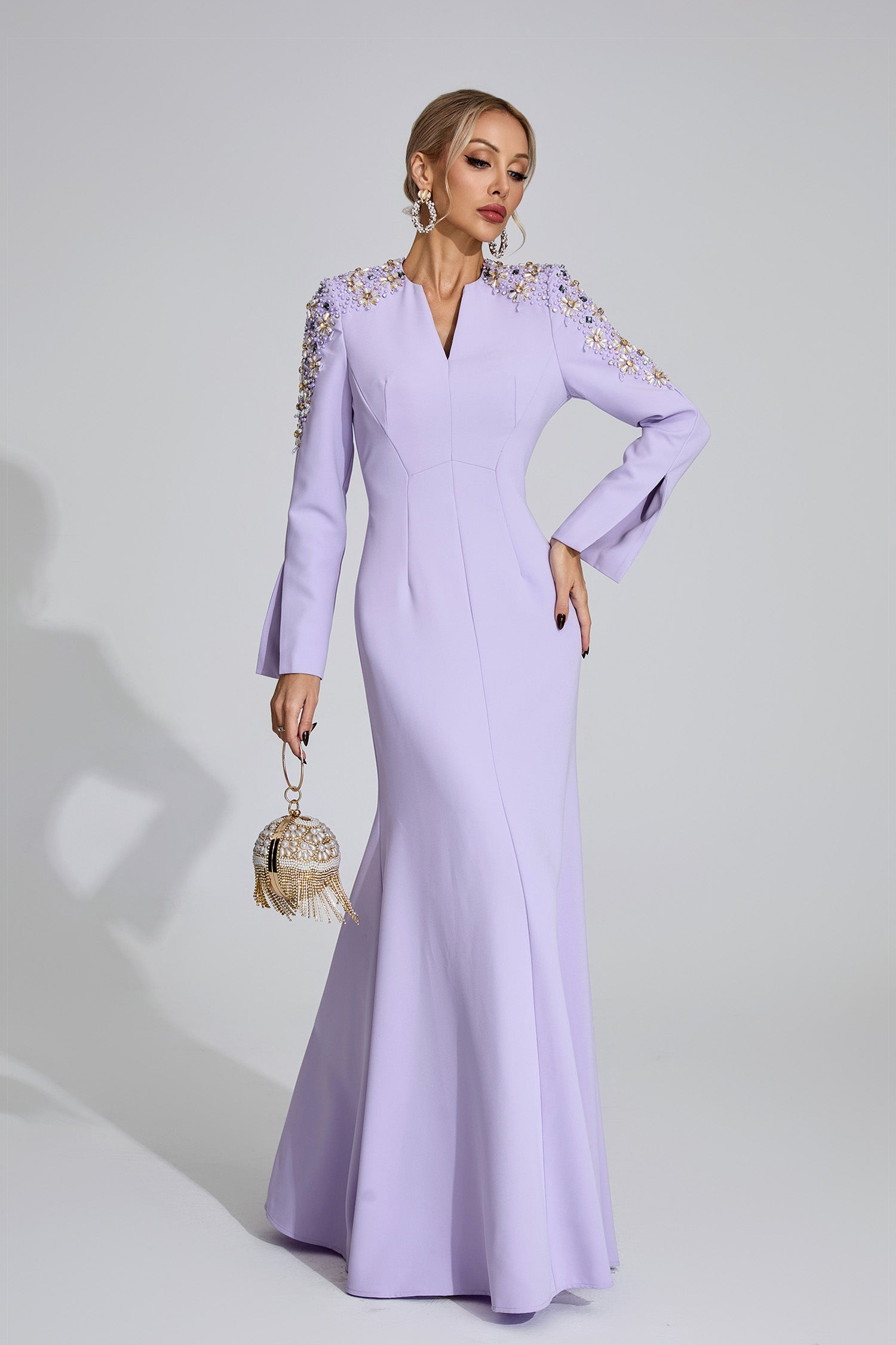 Einya Pearl Maxi Dress In Purple