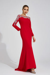 Baruna Red Diamond Maxi Dress