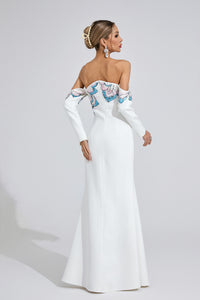 Rhyldor White Diamond Maxi Dress