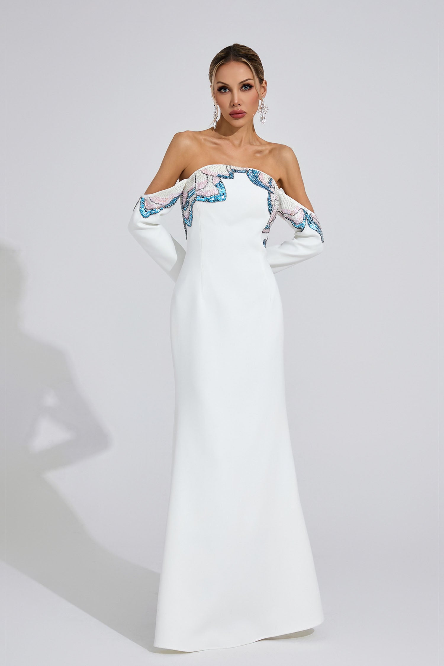 Rhyldor White Diamond Maxi Dress