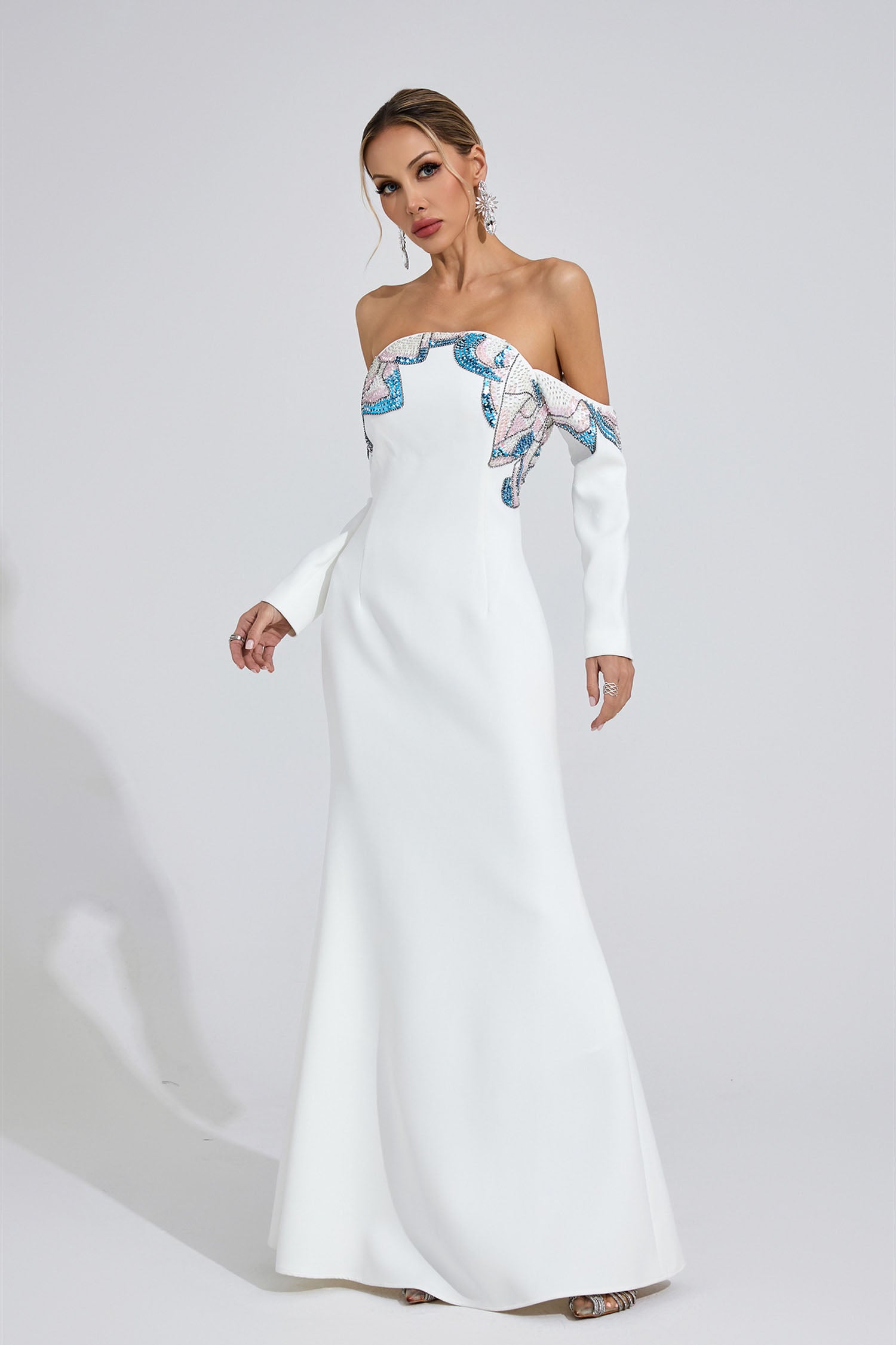 Rhyldor White Diamond Maxi Dress