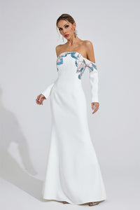 Rhyldor White Diamond Maxi Dress