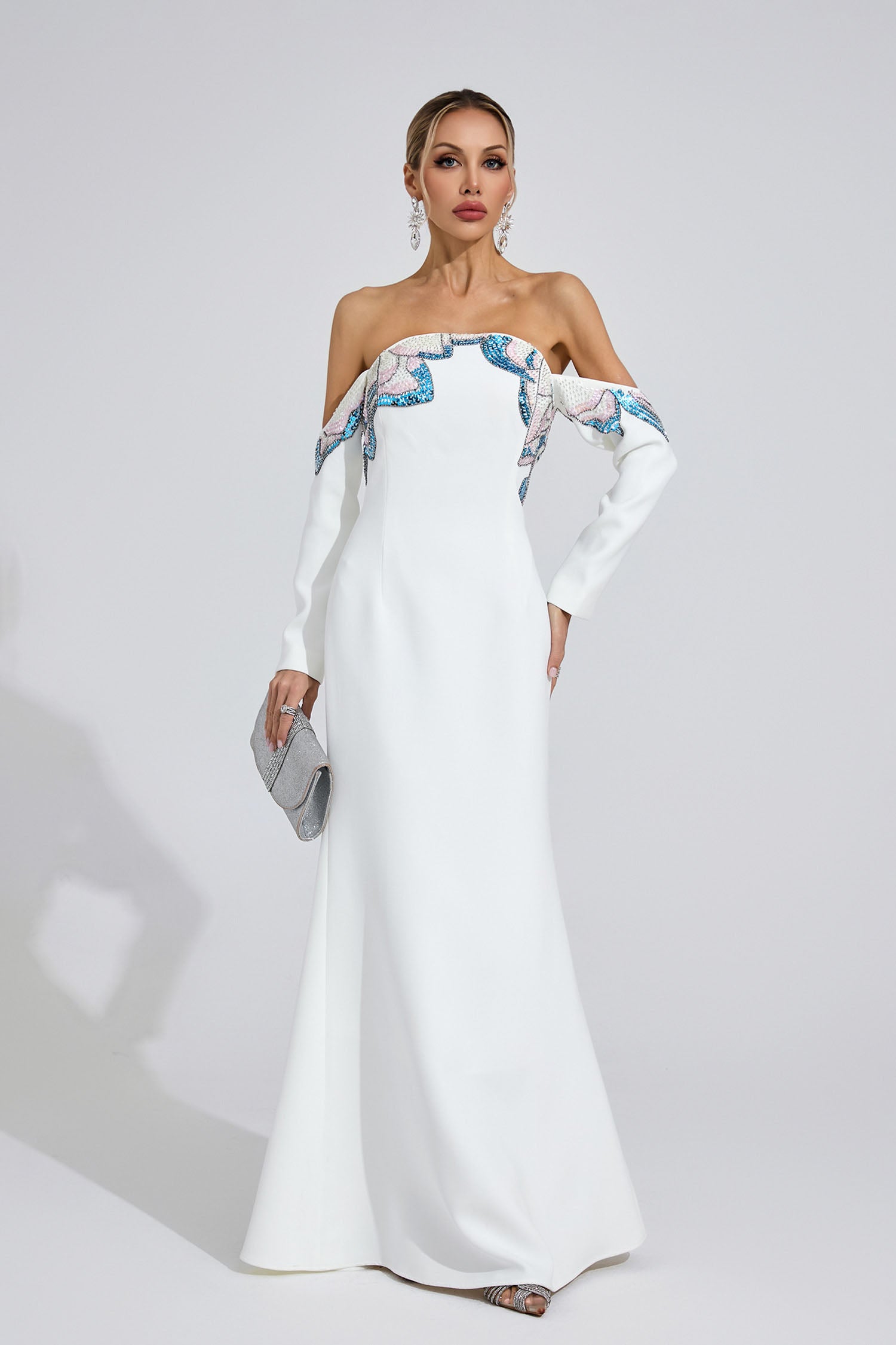 Rhyldor White Diamond Maxi Dress