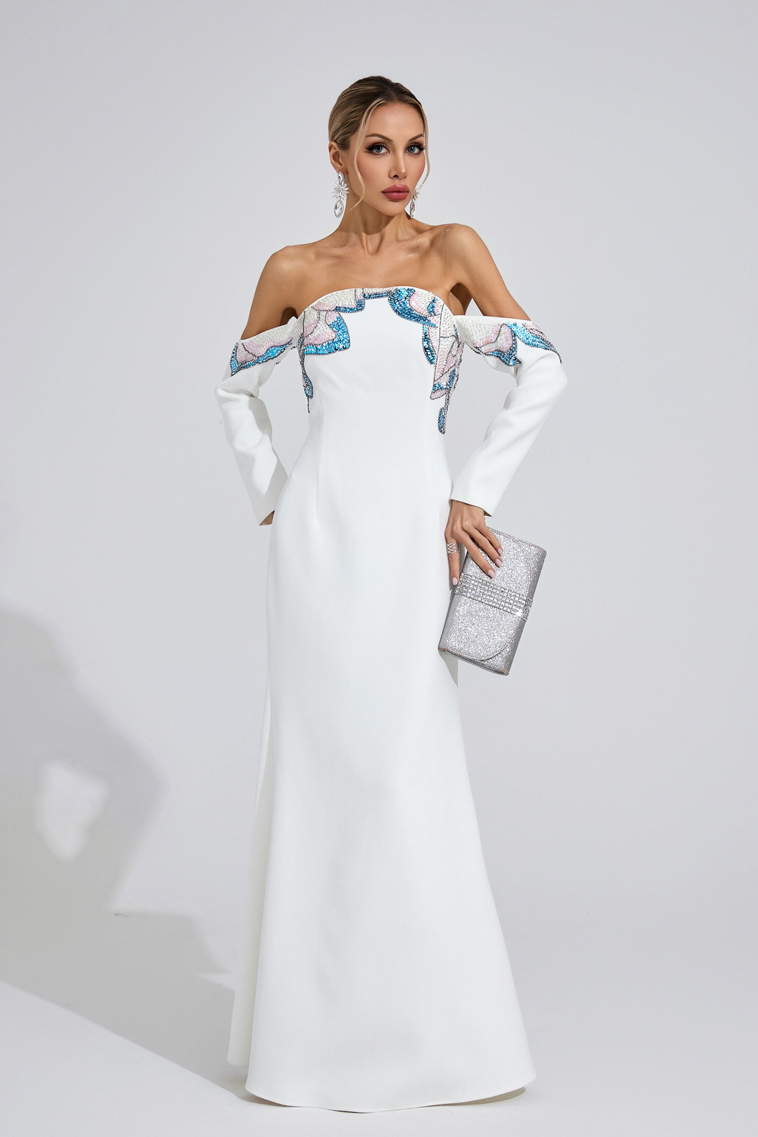 Rhyldor White Diamond Maxi Dress