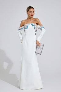 Rhyldor White Diamond Maxi Dress