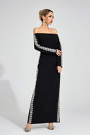 Faeloris Black Diamond Maxi Dress