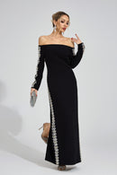 Faeloris Black Diamond Maxi Dress