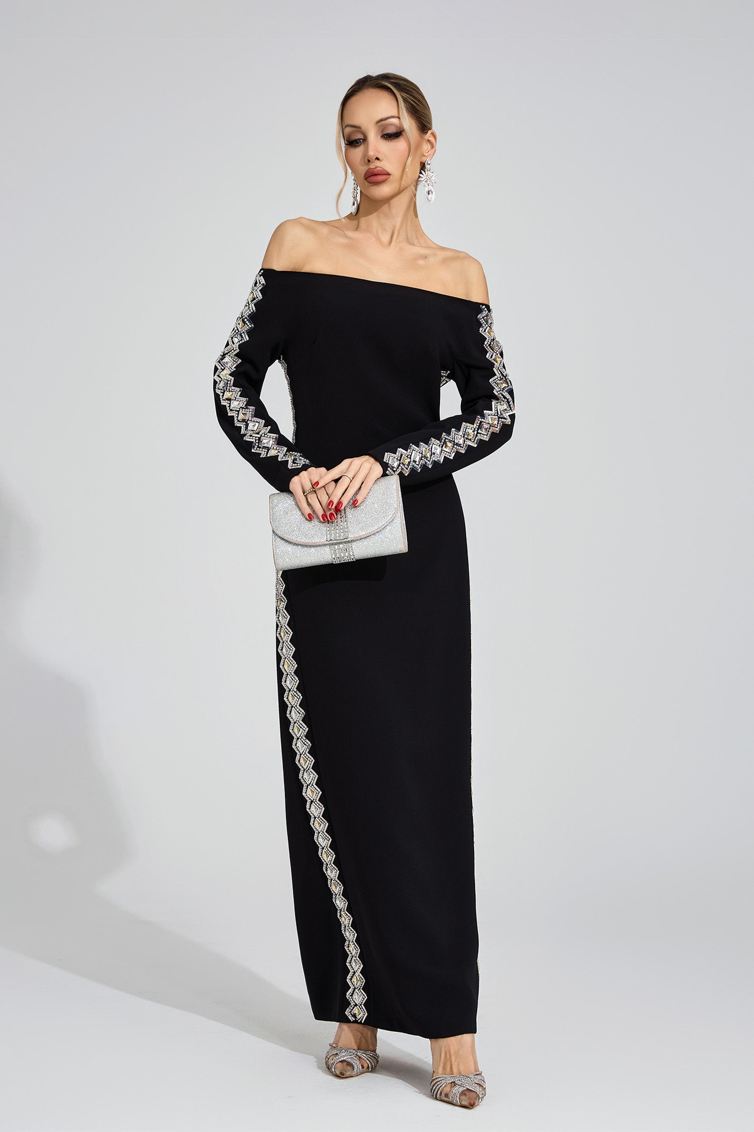 Faeloris Black Diamond Maxi Dress