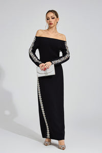 Faeloris Black Diamond Maxi Dress