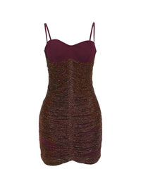 Salyxen Spaghetti Glitter Fringe Mini Dress
