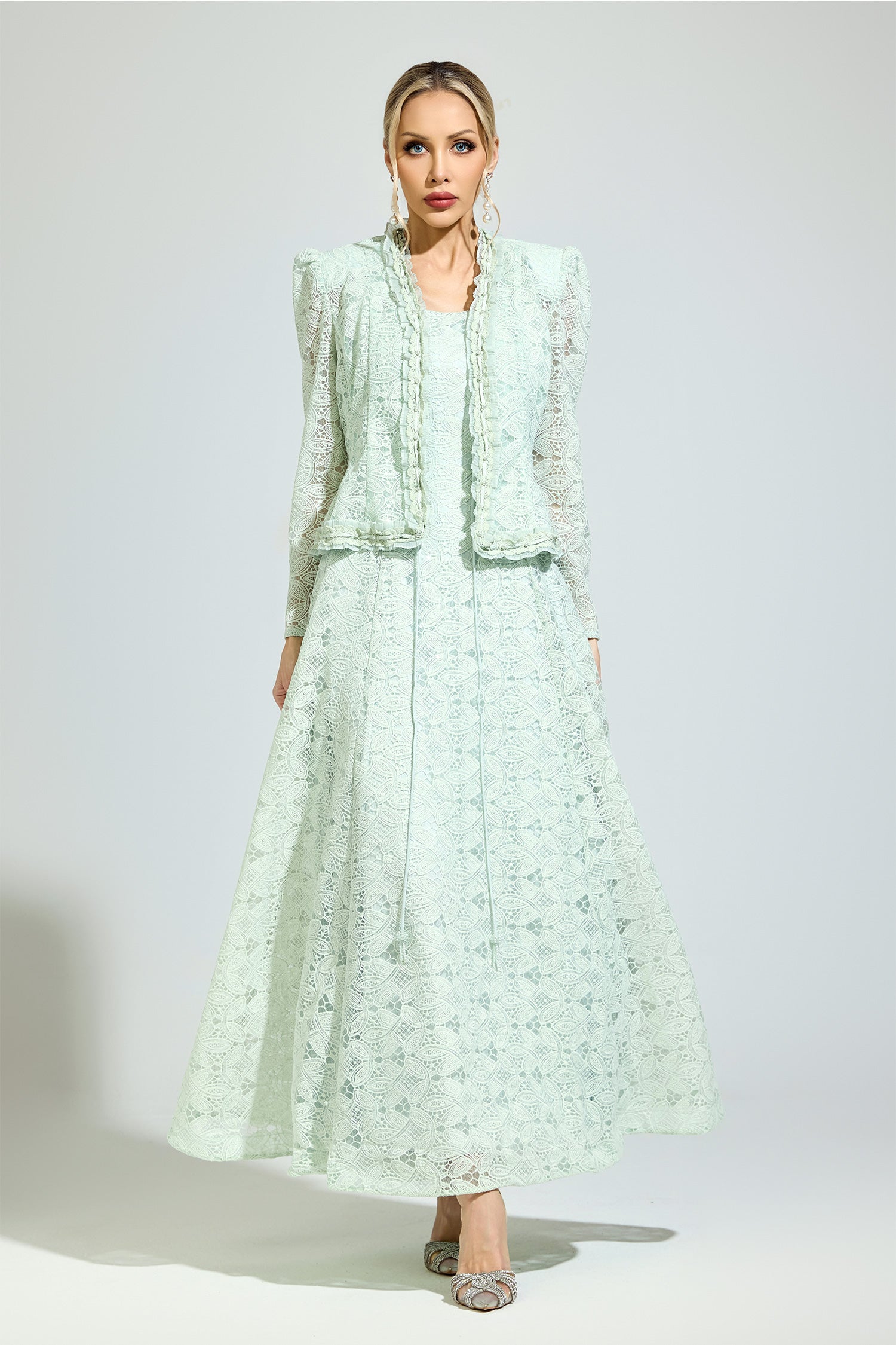 Narevix Green Lace Set