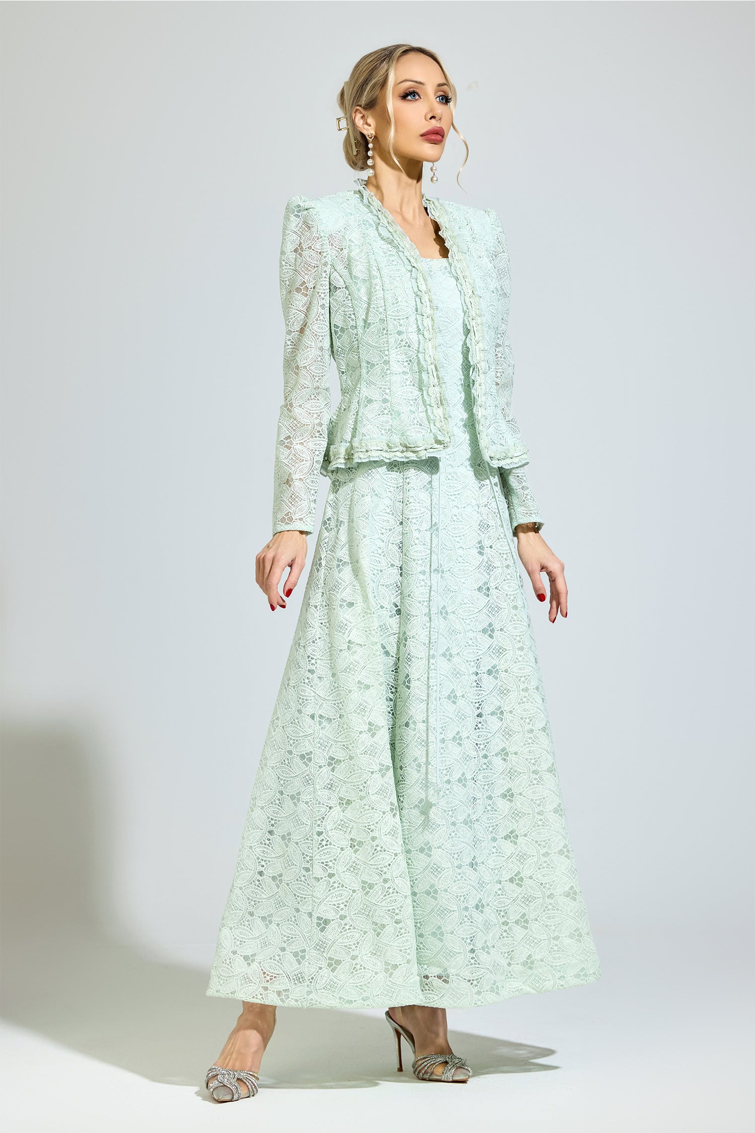 Narevix Green Lace Set
