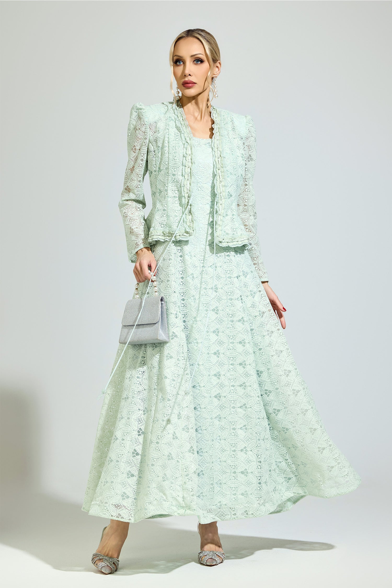 Narevix Green Lace Set