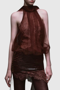 Belvire Lace Top & Mini Skirt Set